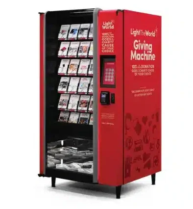 Red vending machine